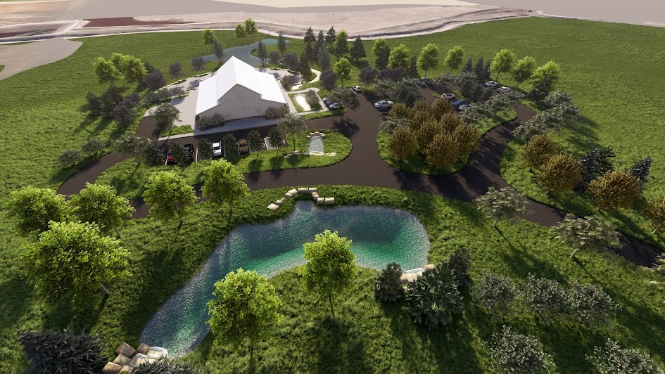 Rendering of the Rustic Daisy Event Barn